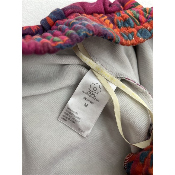 Farm Rio Jungle Tie Dye Tropical Joggers Sweatpants Red Purple Size Medium - Picture 4 of 9